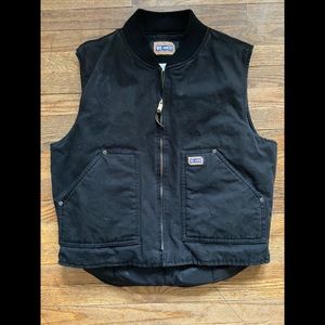 Big Smith large black canvas vest thinsulate